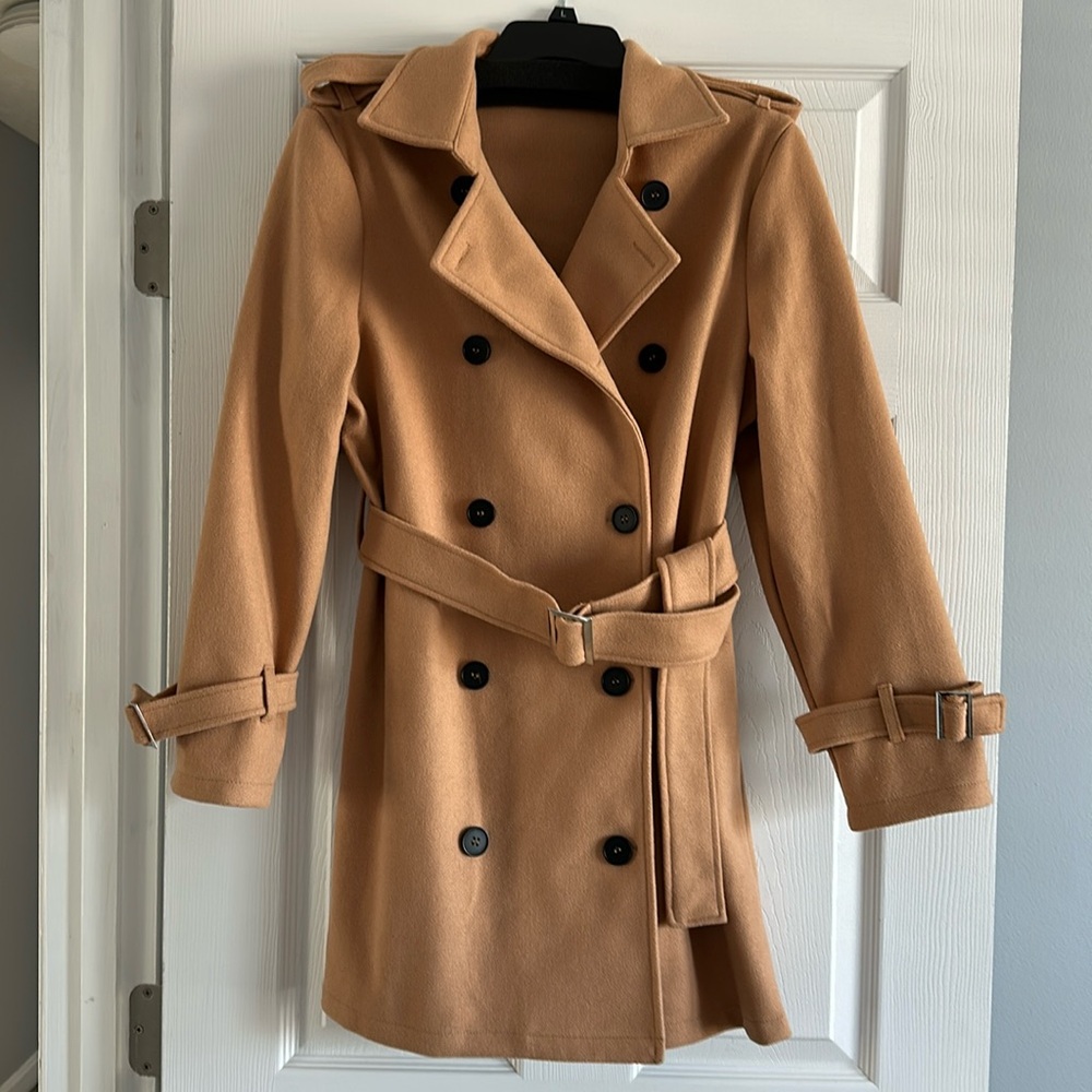 Camel Mid Length Winter Coat